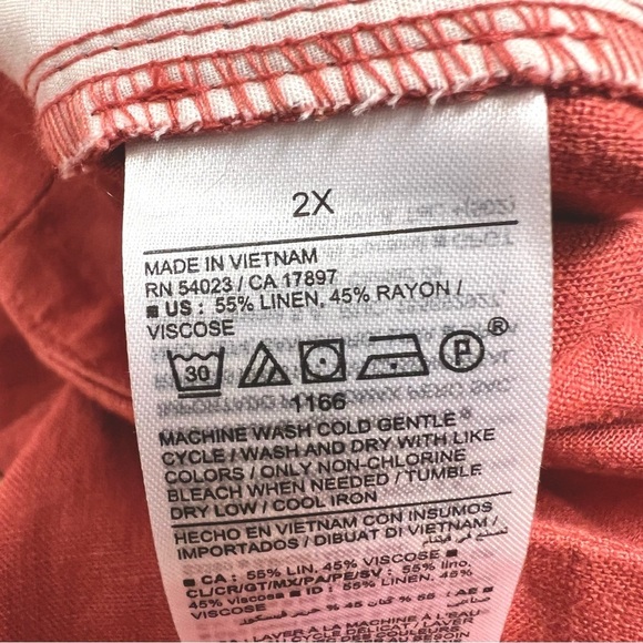 NWT Old Navy Plus 2X Women’s Extra High-Waisted Linen Trouser Shorts 5-inch wine - Picture 8 of 8